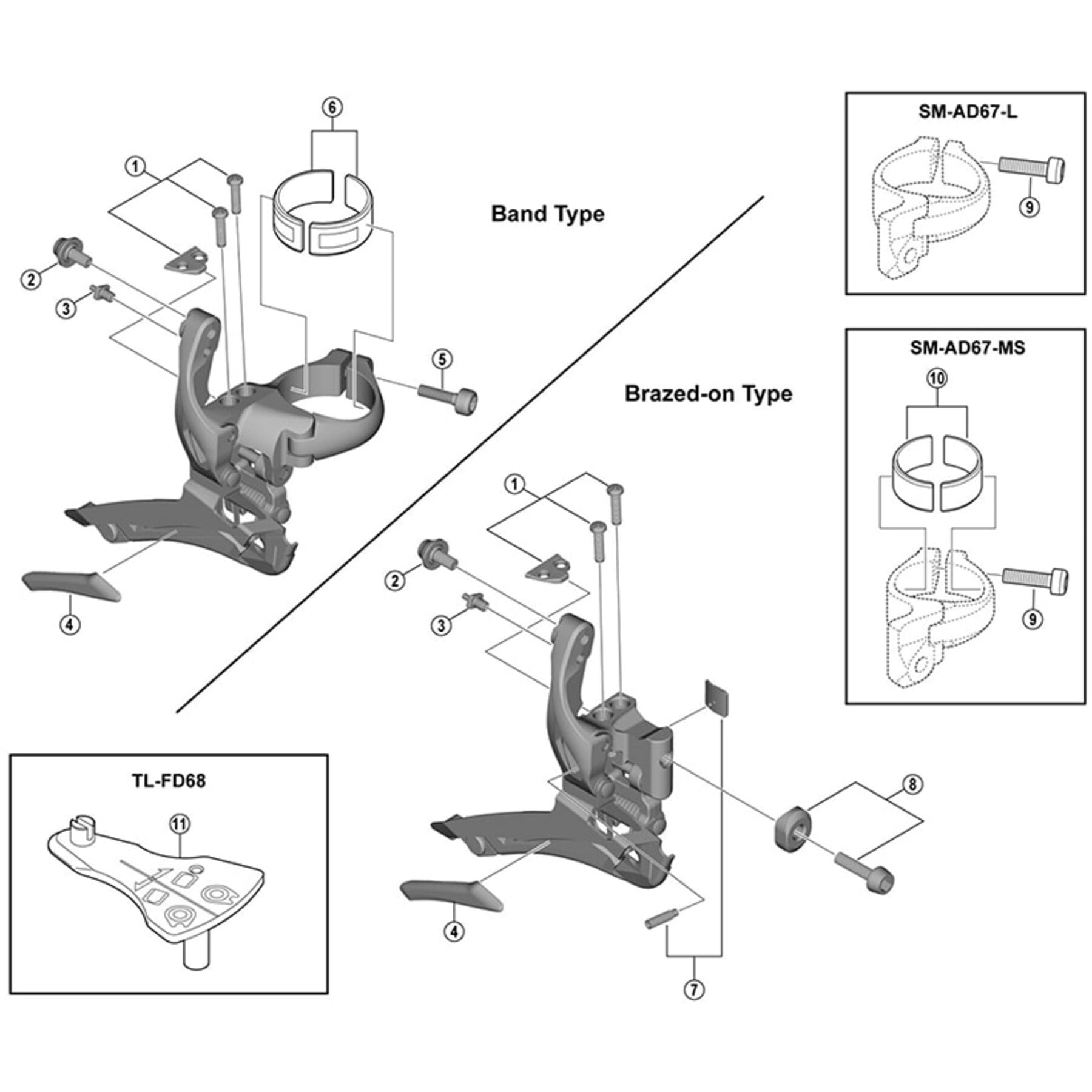 Shimano Spares FD-6800 stroke adjust screws