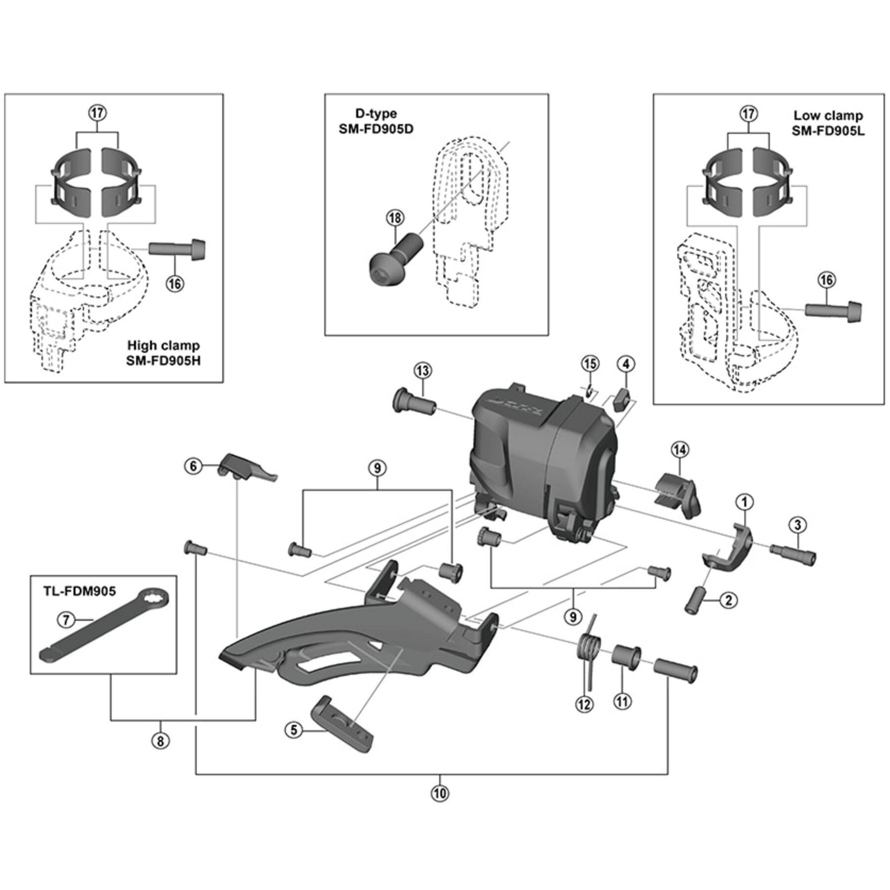 Shimano Spares FD-M9070 Stroke fixing bolt