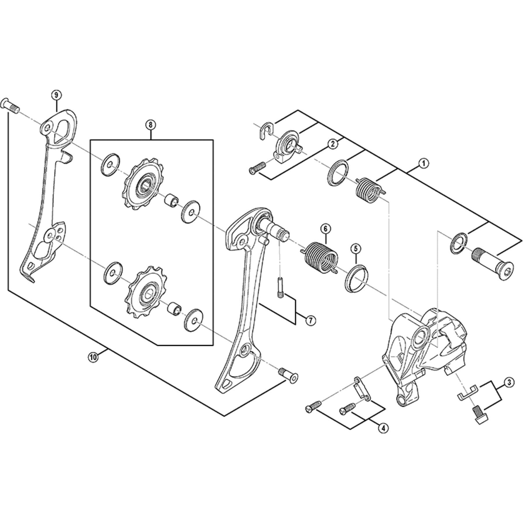 Shimano Spares RD-T670 outer plate assembly