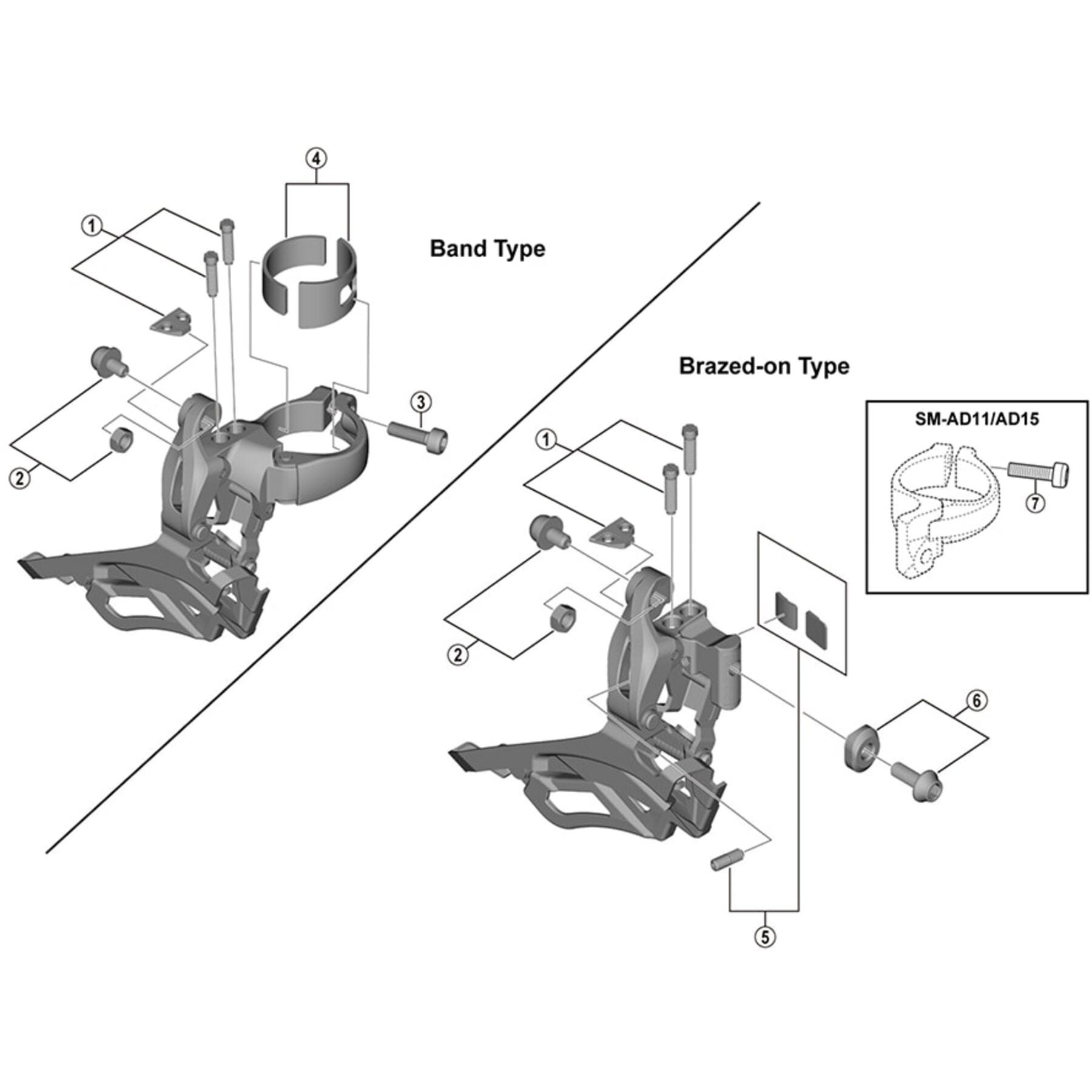 Shimano Spares FD-R3000 support bolt and plate
