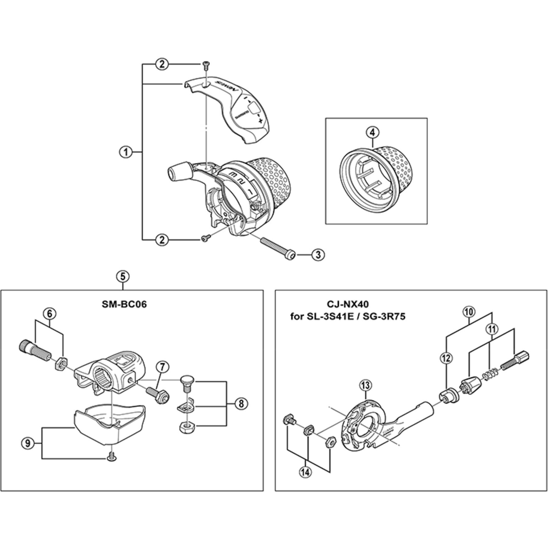 Shimano Spares SL-3S42E Long grip