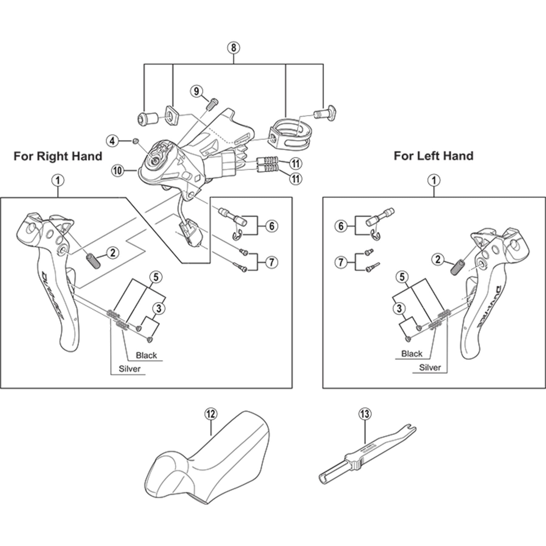 Shimano Spares ST-9070 switch button