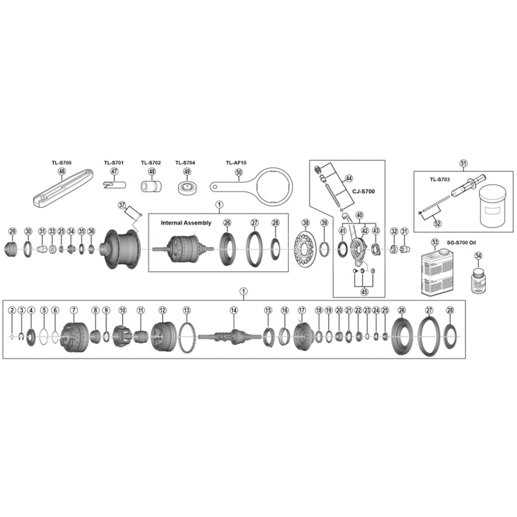 Shimano Spares CJ-S700 Nexus cassette joint unit for belt drive