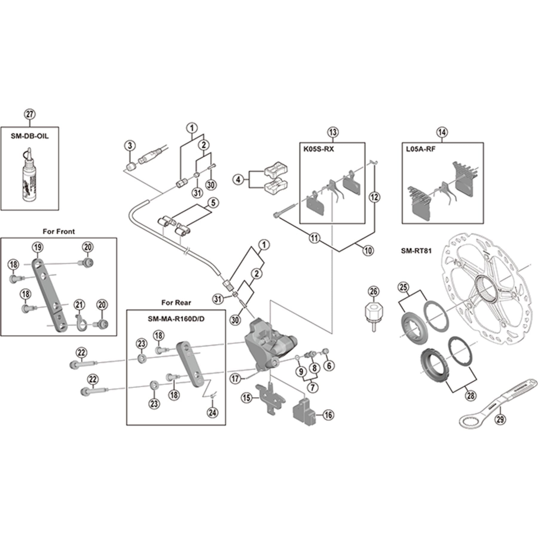 Shimano Spares BR-M4050 connection bolt unit