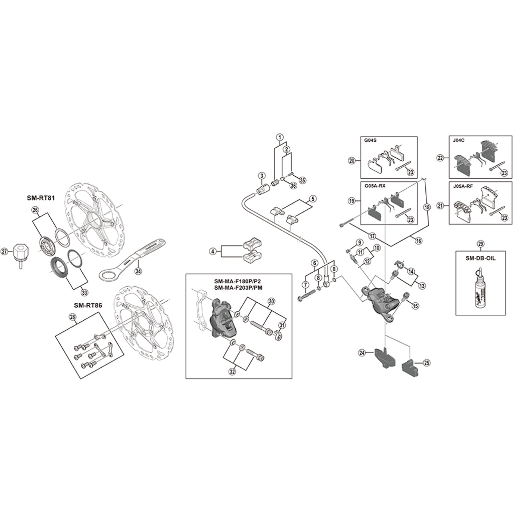 Shimano Spares SM-RT76 rotor fixing bolt unit