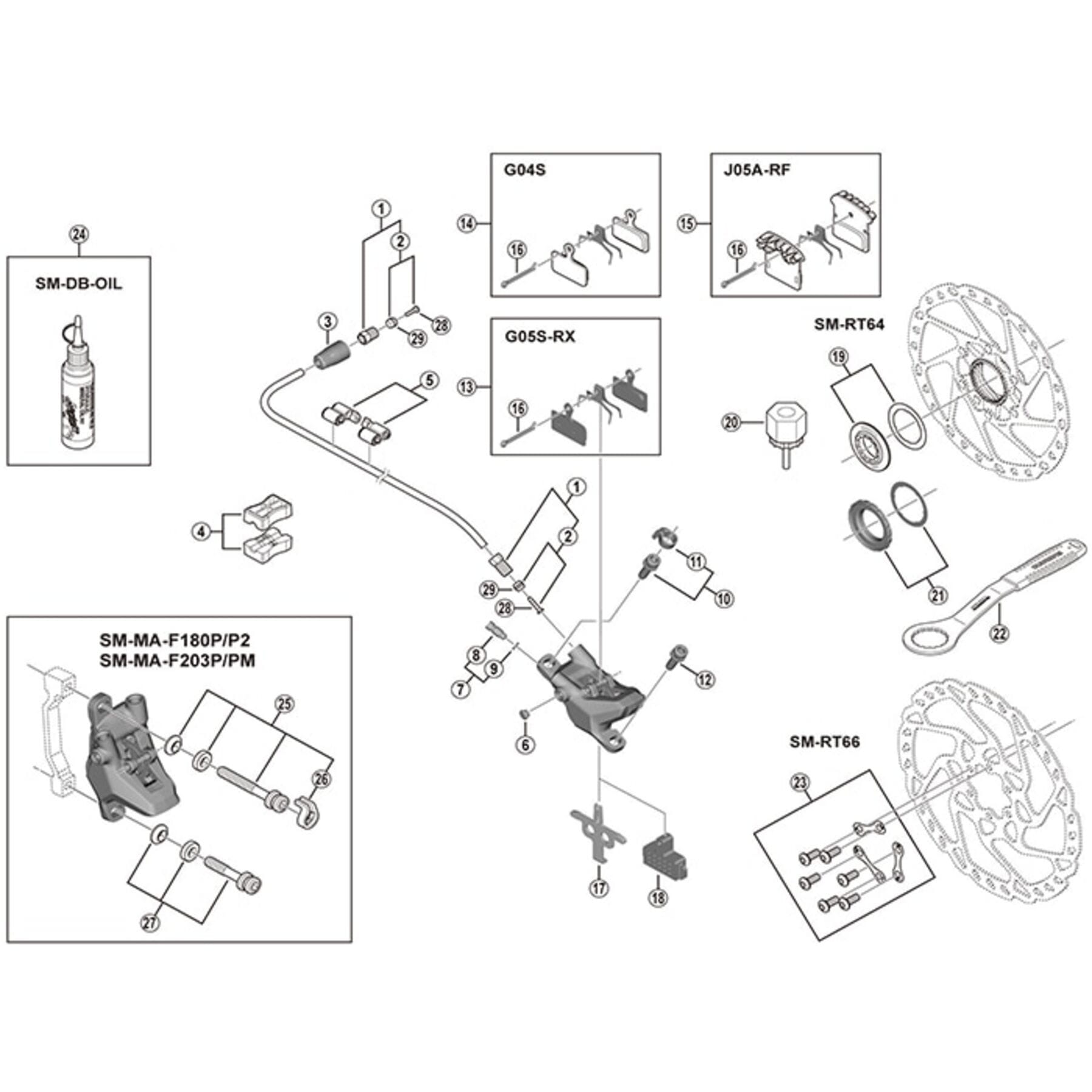 Shimano Spares BR-RS785 Bleed screw and nipple seal