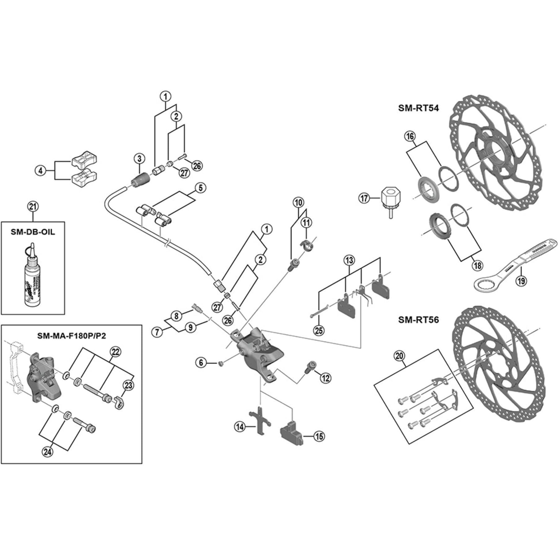 Shimano Spares BR-MT400 connection bolt unit