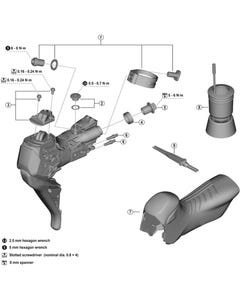 Shimano Spares SM-BH90 flange connecting bolt, M9