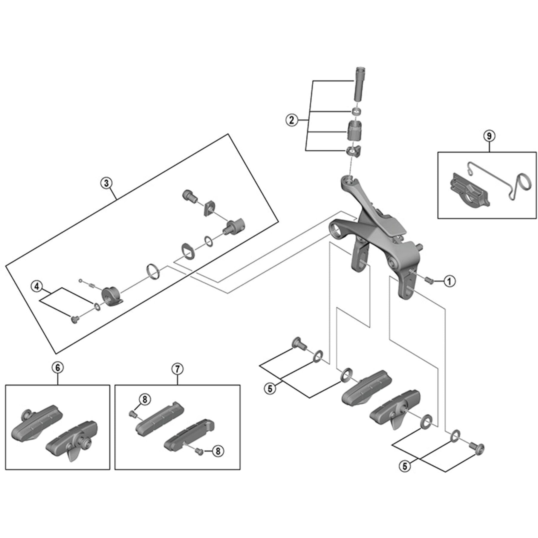 Shimano Spares BR-R7000 quick release assembly