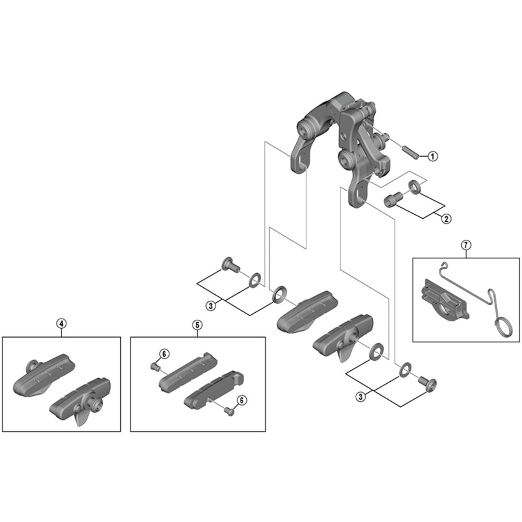 Shimano Spares BR-R7010-R cable fixing bolt and plate